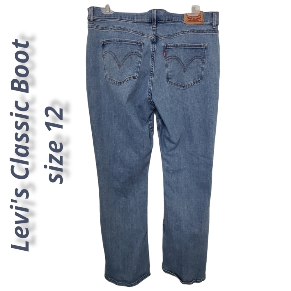 Levi's Classic Bootcut Stretch 12 34x29 Light Wash Stretch VGUC